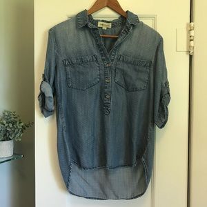 Cloth and Stone short sleeve chambray shirt